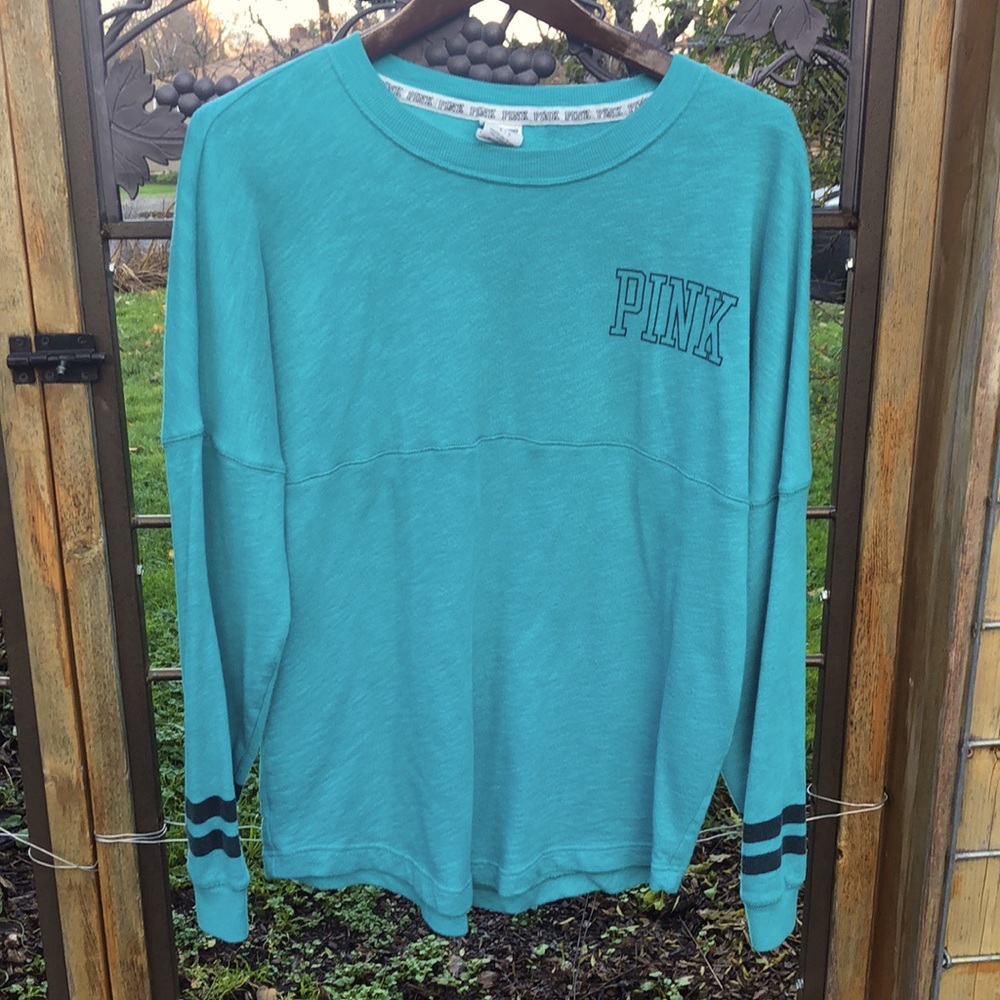 PINK Victoria’s Secret turquoise’s oversized shirt size S